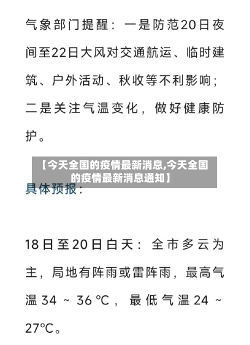【今天全国的疫情最新消息,今天全国的疫情最新消息通知】