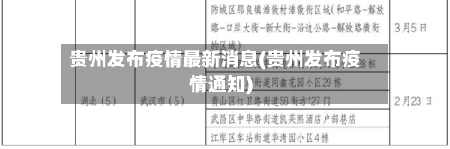 贵州发布疫情最新消息(贵州发布疫情通知)-第2张图片