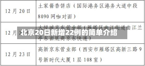 北京20日新增22例的简单介绍