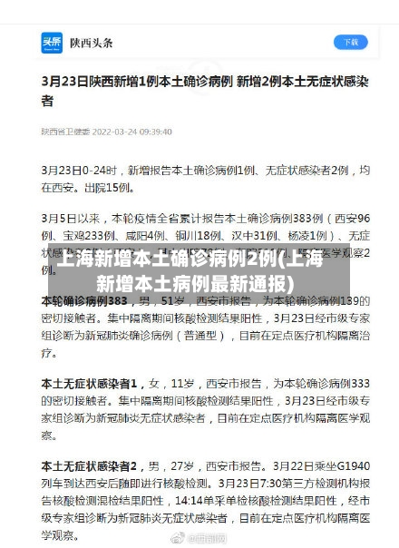 上海新增本土确诊病例2例(上海新增本土病例最新通报)-第3张图片